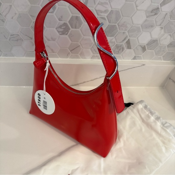 NWT Staud Scotty Bag Tomato Red - Picture 4 of 14